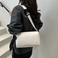 Women's Medium PU Solid Color Elegant Streetwear Square Zipper Pillow Shape Bag main image 4