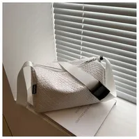 Women's Medium PU Solid Color Elegant Streetwear Square Zipper Pillow Shape Bag sku image 2