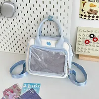Women's Medium Nylon Color Block Heart Shape Solid Color Basic Square Zipper Functional Backpack Handbag Crossbody Bag main image 4