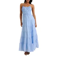 Women's Strap Dress Vacation Simple Style Halter Neck Sleeveless Solid Color Midi Dress Holiday Daily main image 3