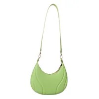 Women's Pu Leather Solid Color Streetwear Sewing Thread Dumpling Shape Zipper Shoulder Bag main image 4