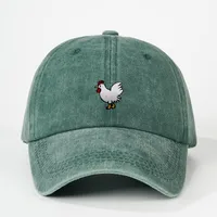 Unisex Casual Simple Style Streetwear Cock Embroidery Curved Eaves Baseball Cap main image 2