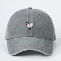 Unisex Casual Simple Style Streetwear Cock Embroidery Curved Eaves Baseball Cap main image 5