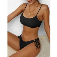 Women's Solid Color 2 Pieces Set Swimwear sku image 1