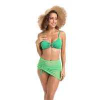 Women's Sexy Solid Color 3 Pieces Set Swimwear main image 1