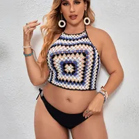 Women's Color Block Square Hollow Out 1 Piece Swimwear main image 5