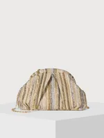 Women's Small Straw Multicolor Elegant Streetwear Straw Shell Clamp Ruched Bag main image 3