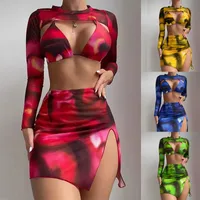 Women's Sexy Solid Color 3 Pieces Set Swimwear main image 2