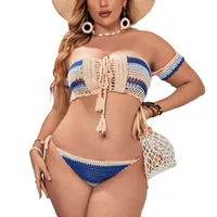Women's Multicolor Crochet Lace 2 Pieces Set Swimwear main image 5