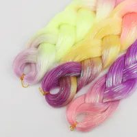 Unisex Hip-Hop Casual Party Gold And Silver Wire High Temperature Wire Ponytail Wigs main image 3