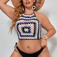 Women's Color Block Square Hollow Out 1 Piece Swimwear main image 2