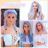 Unisex Cute Simple Style Masquerade Party Street High Temperature Wire Long Curly Hair Long Straight Hair Wigs main image 2