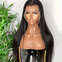 Unisex Simple Style Casual Holiday Street High Temperature Wire Long Straight Hair Wigs main image 3