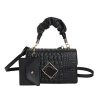 Women's Small PU Plaid Elegant Classic Style Pleated Square Magnetic Buckle Crossbody Bag main image 6