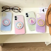 Acrylic Animal Cute Simple Style Phone Cases Rotating Bracket Phone Cases main image 1