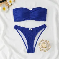 Women's Solid Color 2 Pieces Set Swimwear sku image 11