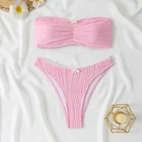 Women's Solid Color 2 Pieces Set Swimwear sku image 16
