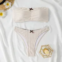 Women's Solid Color 2 Pieces Set Swimwear sku image 3