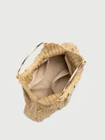 Women's Medium Straw Solid Color Elegant Streetwear Straw Cylindrical Magnetic Buckle Handbag main image 2