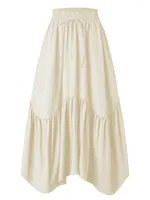 Women's Skirt Elegant Vintage Style Pleated Solid Color Maxi Long Dress Holiday Daily sku image 9