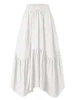 Women's Skirt Elegant Vintage Style Pleated Solid Color Maxi Long Dress Holiday Daily sku image 14