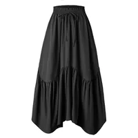 Women's Skirt Elegant Vintage Style Pleated Solid Color Maxi Long Dress Holiday Daily main image 3