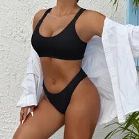 Women's Tight Solid Color High Elasticity Swimwear main image 5