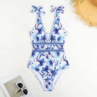 Women's Elegant Lady Streetwear Printing 2 Pieces One Piece Swimwear main image 3