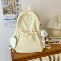 Solid Color Casual School School Backpack sku image 4