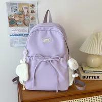 Solid Color Casual School School Backpack sku image 10