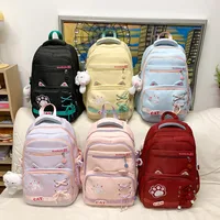 Color Block Casual School School Backpack main image 1