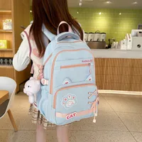 Color Block Casual School School Backpack main image 3