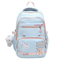 Color Block Casual School School Backpack main image 2