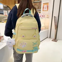 Color Block Casual School School Backpack main image 4