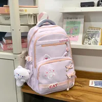 Color Block Casual School School Backpack sku image 9