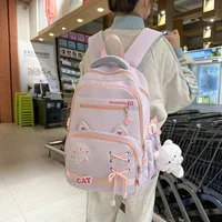Color Block Casual School School Backpack main image 5