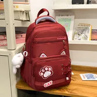 Color Block Casual School School Backpack sku image 11