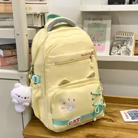Color Block Casual School School Backpack sku image 4