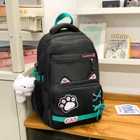 Color Block Casual School School Backpack sku image 6
