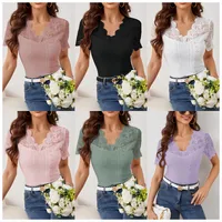 Women's Adults T-shirt Pullovers Short Sleeve T-Shirts Elegant Style Temperament Commuter Solid Color main image 1
