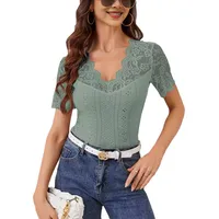 Women's Adults T-shirt Pullovers Short Sleeve T-Shirts Elegant Style Temperament Commuter Solid Color main image 5