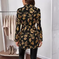 Women's Adults Cardigan Shirt Long Sleeve Blouses Elegant Style Temperament Commuter Plant Flowers main image 1