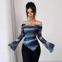 Women's Adults T-shirt Pullovers Long Sleeve T-Shirts European And American Wind Streetwear Geometric main image 1