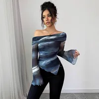 Women's Adults T-shirt Pullovers Long Sleeve T-Shirts European And American Wind Streetwear Geometric main image 2