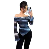 Women's Adults T-shirt Pullovers Long Sleeve T-Shirts European And American Wind Streetwear Geometric main image 4