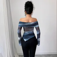 Women's Adults T-shirt Pullovers Long Sleeve T-Shirts European And American Wind Streetwear Geometric main image 5