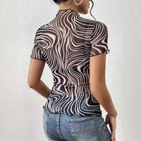 Women's Adults T-shirt Pullovers Short Sleeve T-Shirts Elegant Style Temperament Commuter Animal Pattern main image 2