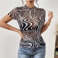 Women's Adults T-shirt Pullovers Short Sleeve T-Shirts Elegant Style Temperament Commuter Animal Pattern main image 1