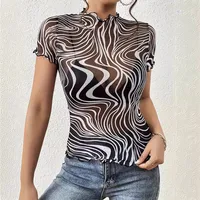 Women's Adults T-shirt Pullovers Short Sleeve T-Shirts Elegant Style Temperament Commuter Animal Pattern main image 3