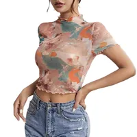 Women's Adults T-shirt Pullovers Short Sleeve T-Shirts Elegant Style Temperament Commuter Plant Flowers main image 2
